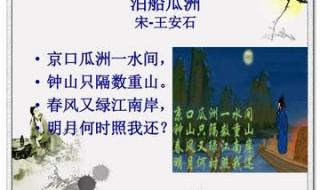 春风又绿江南岸的下一句