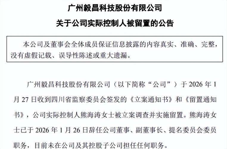 速达股份:公司实控人、董事长李锡元被留置