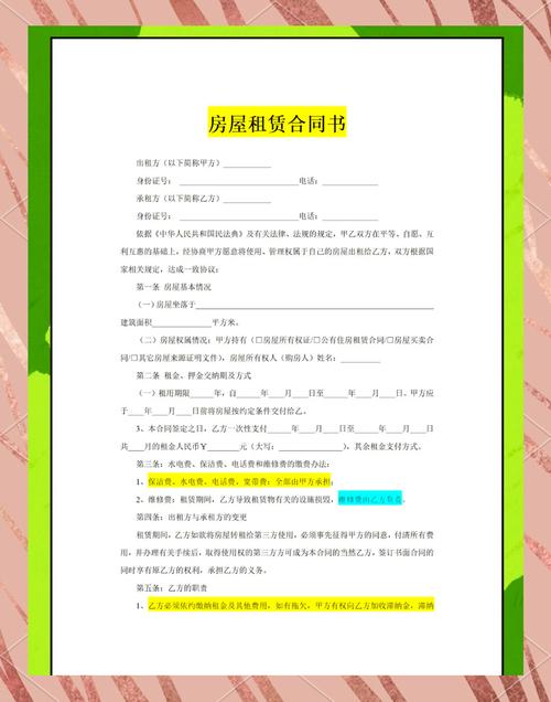 房租租赁合同模板（商业房屋租赁合同模板）