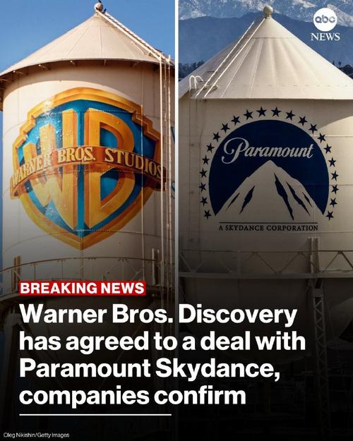 若派拉蒙交易完成 华纳兄弟探索CEO将获最高8.87亿美元薪酬